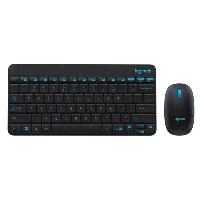 MK245 Nano 键鼠套装 无线键鼠套装 办公键鼠套装 黑色 带无线2.4G接收器 黑色