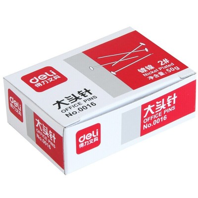 0016|金属镀镍大头针 24mm/100g  50枚/盒