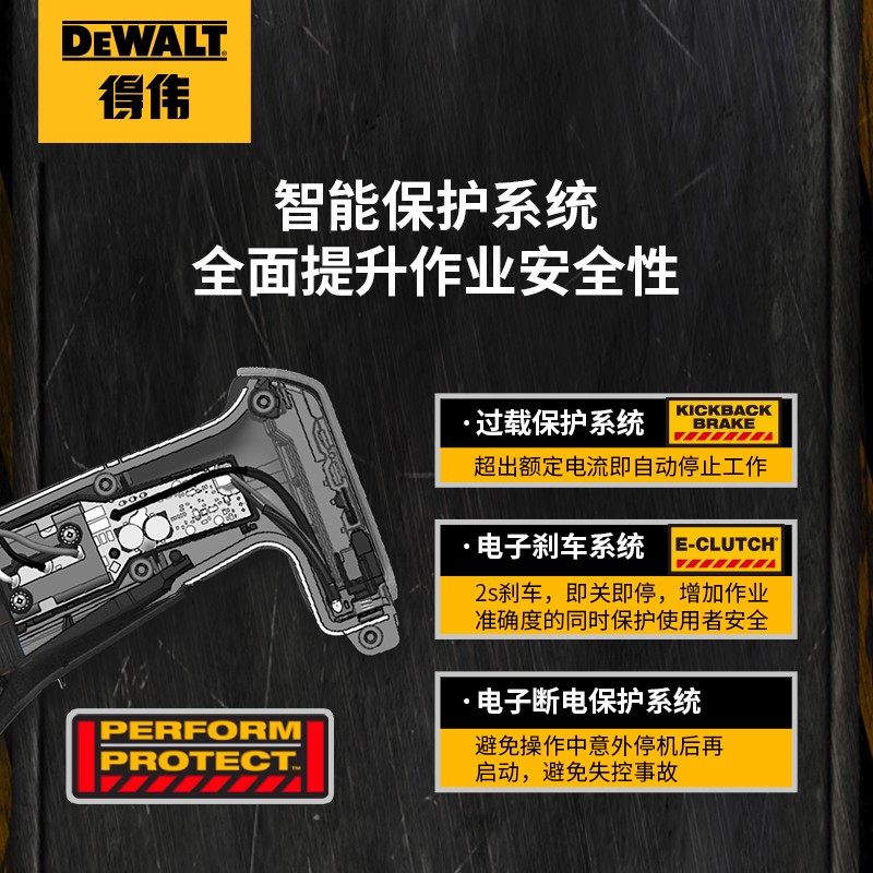 20V无刷充电式角磨机小型手打磨抛光切割机家用电动工具DCG406NE-A9（裸机）图9