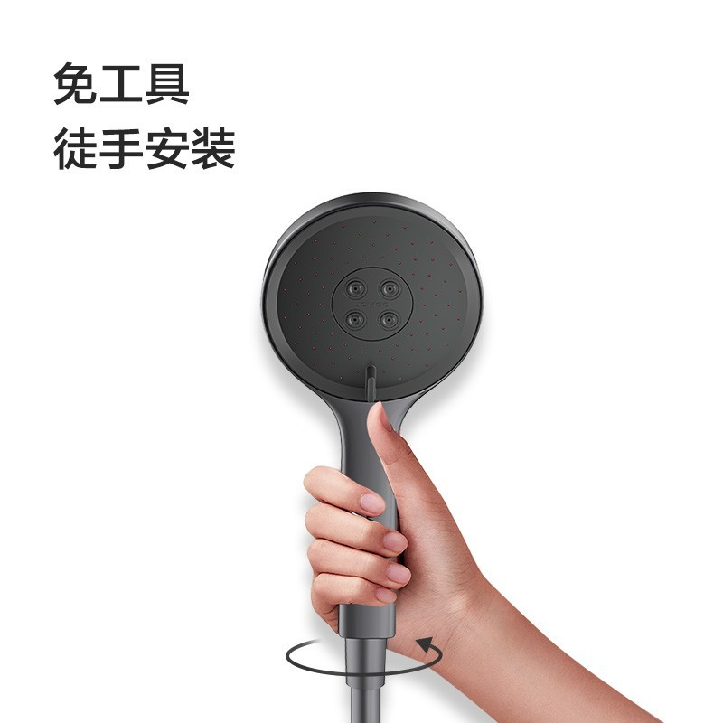 厨卫配件卫浴配件PVC软管耐热防爆防缠绕抗拉伸自由旋转水管H3D30 【PVC防缠绕淋浴软管】枪灰图6