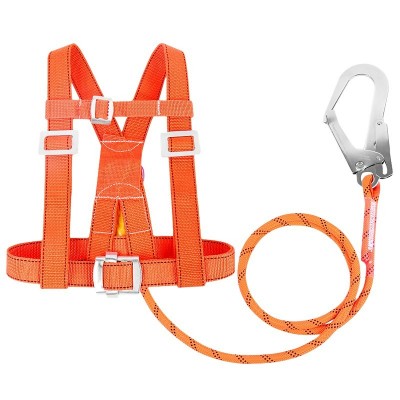 半身坠落悬挂安全带 双背三点式安全带 单绳 2米绳大钩