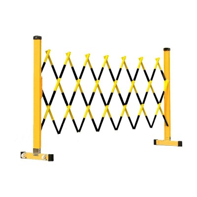 折叠防护栏 不锈钢隔离带围挡可移动 1.2x4m 黑黄