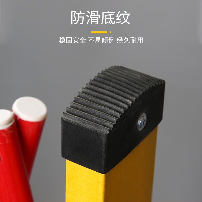 折叠防护栏 不锈钢隔离带围挡可移动 1.2x4m 黑黄图4