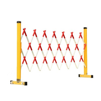 折叠防护栏 不锈钢隔离带围挡可移动 1.2x4m 红黄