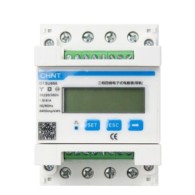 DTSU666 5(80)A ModBus 昆仑款三相四线导轨式电表 电子互感器 多功能微型485三项380V 电能表