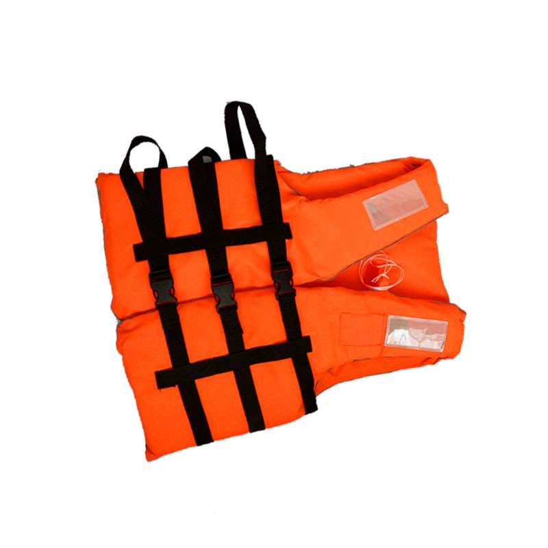 漂流滑水冲浪沙滩休闲救生衣钓鱼气涨迷彩牛津加厚救生衣-橙色图4