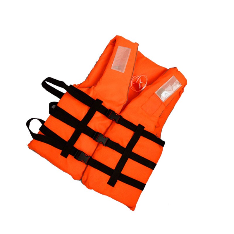 漂流滑水冲浪沙滩休闲救生衣钓鱼气涨迷彩牛津加厚救生衣-橙色图2