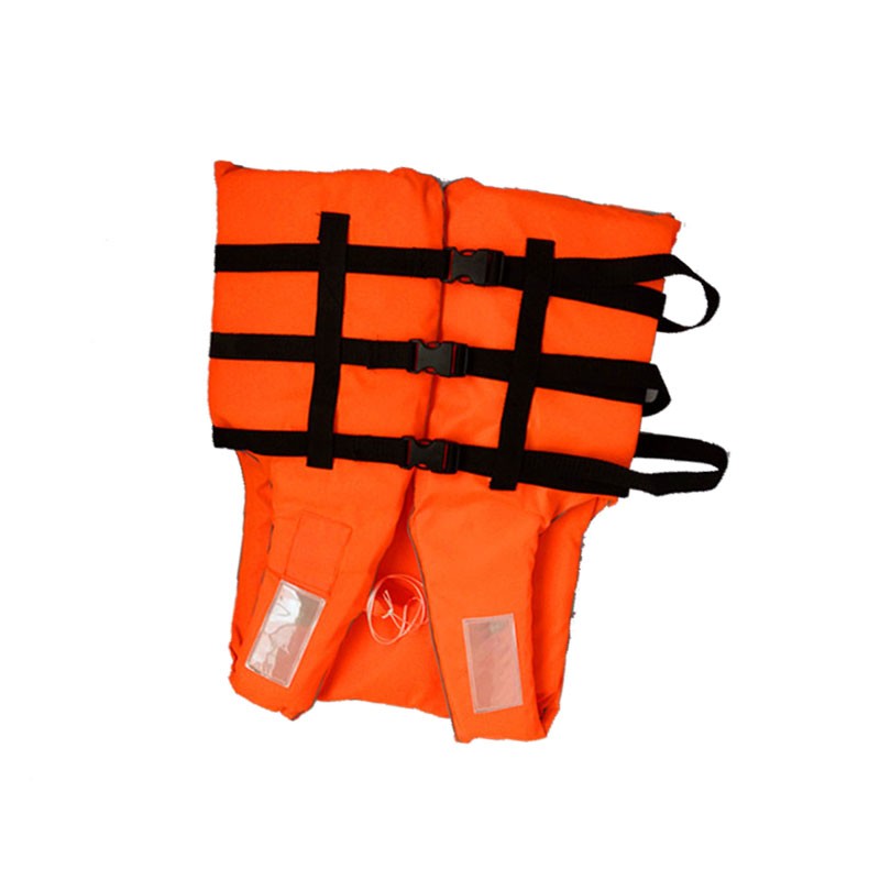 漂流滑水冲浪沙滩休闲救生衣钓鱼气涨迷彩牛津加厚救生衣-橙色图3