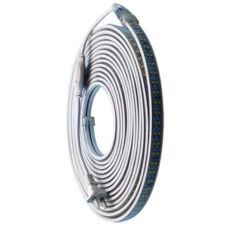 LED双排防水灯带 220V（雷士照明双排led灯带5050贴片三色软灯条客厅双排吊顶高亮线灯防水光带）图2