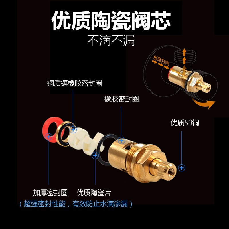 全铜角阀 球阀 加厚加长马桶热水器 冷热水大流量 阀门图2