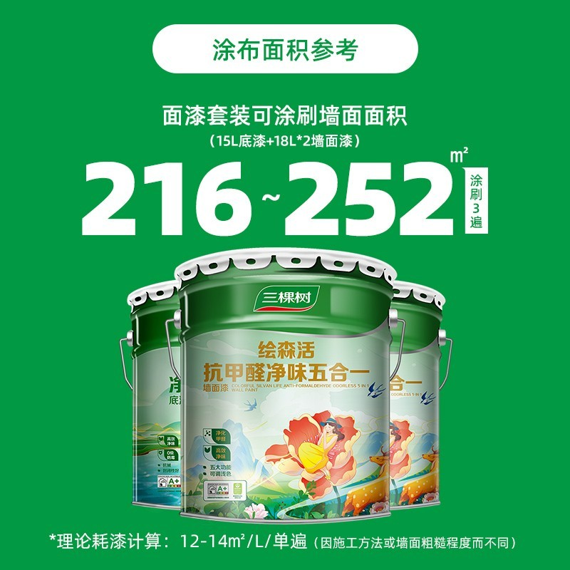 【绿色家居】乳胶漆 绘森活抗甲醛净味五合一 墙面漆涂料图4