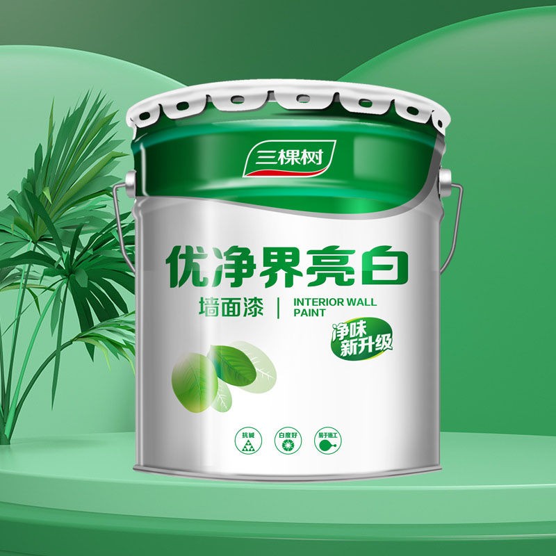 三棵树乳胶漆 优净界亮白室内家用 24KG图5