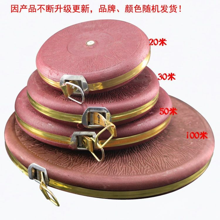 工起 摇卷式卷尺皮尺麻布尺盘尺图2