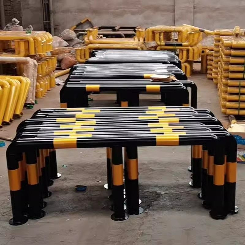 工起 道路停车桩隔离栏杆挡车器 U型2000*300*2.0黑漆黄膜图4