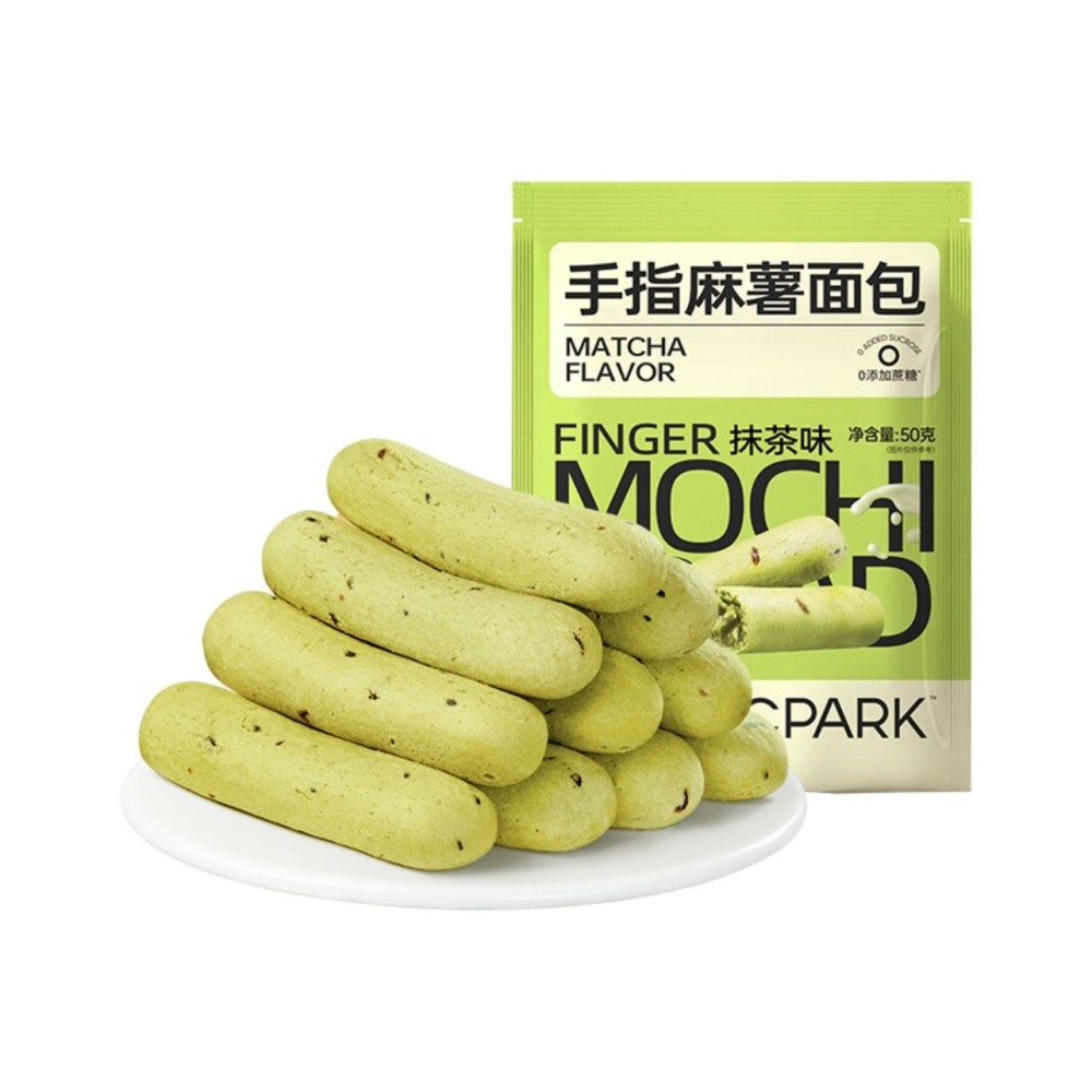碧翠园 手指麻薯面包无蔗糖零食 8包装